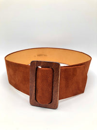 Vintage Tobacco Suede Belt
