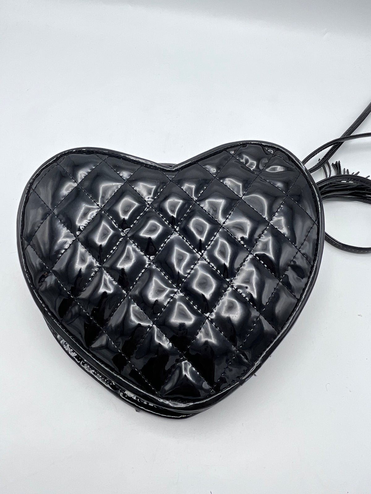 Vintage 80s Vinyl Studded Heart Bag