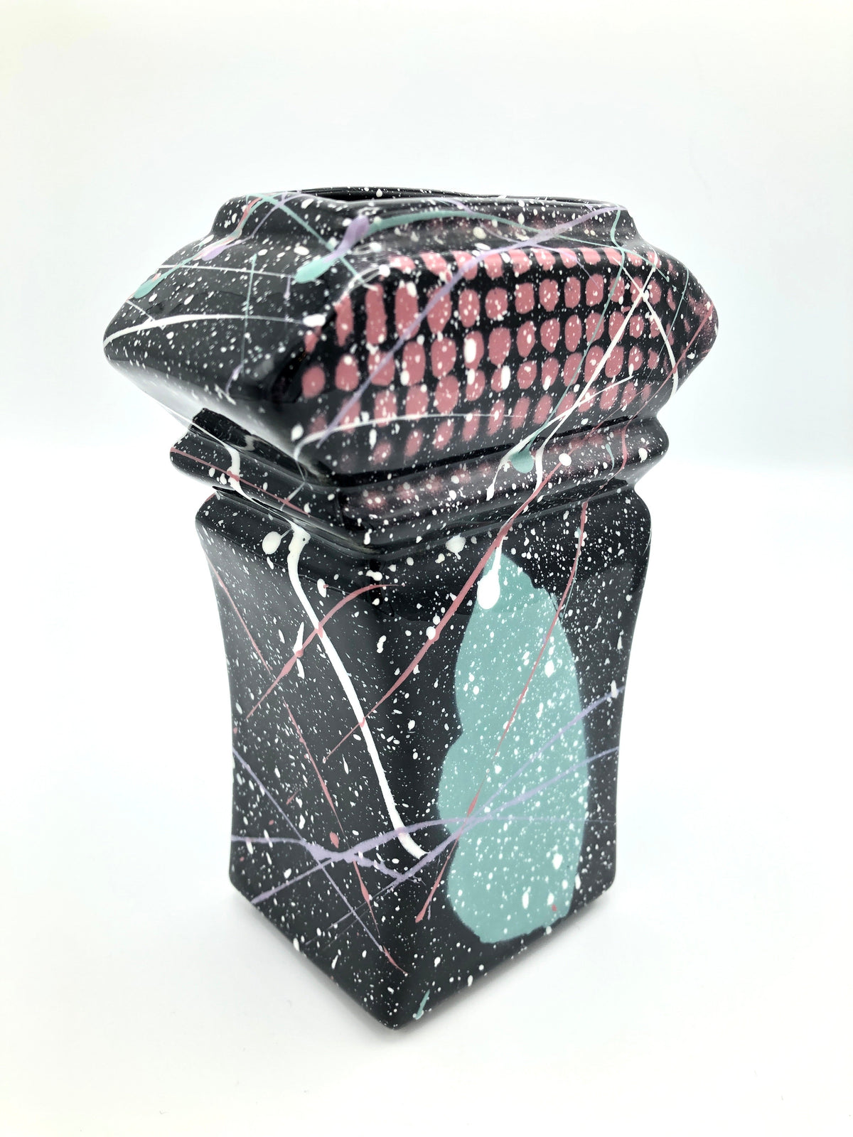 Vintage Postmodern Memphis Era Vase by Rosalyn Tyge