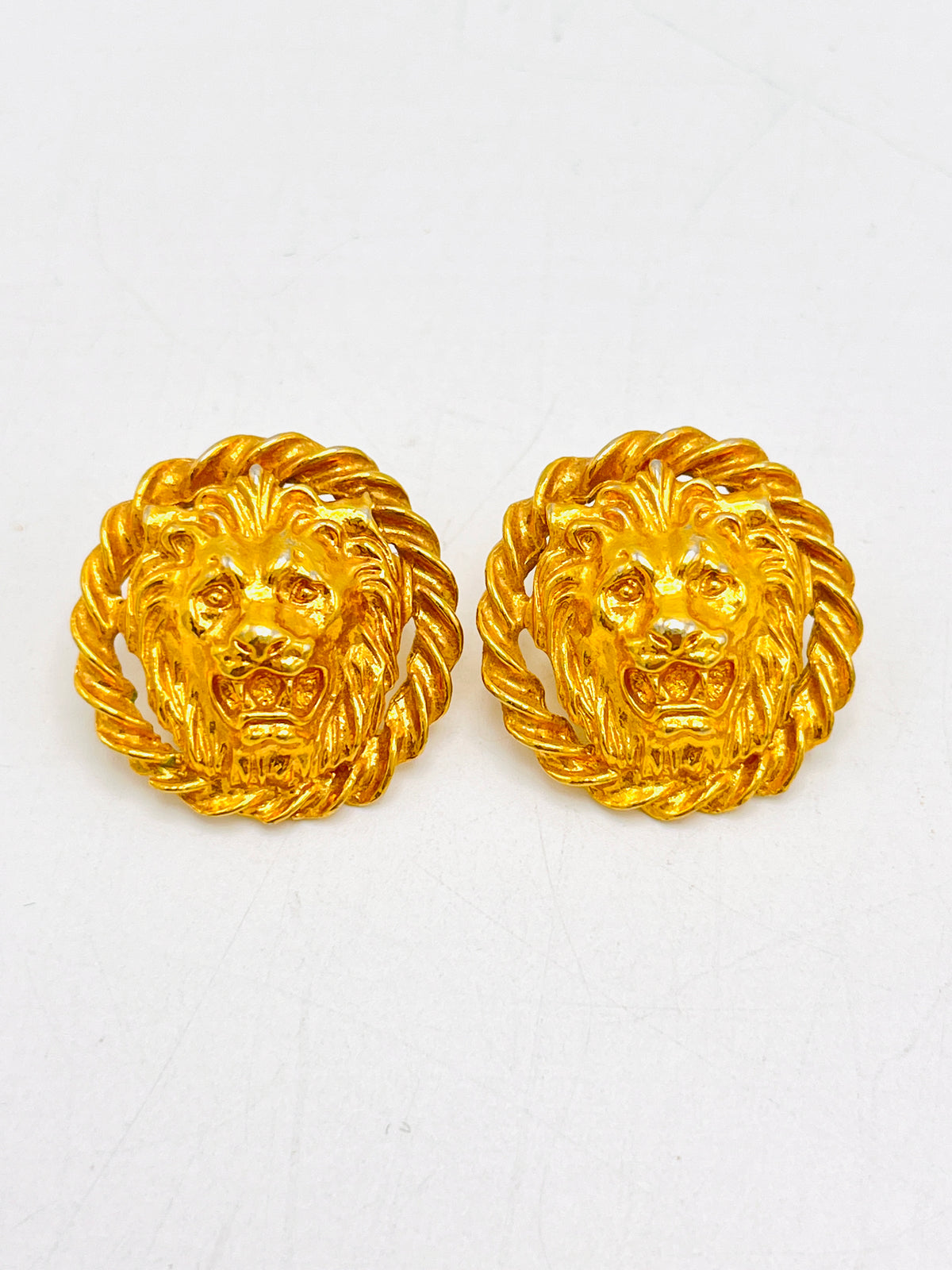 Vintage Lion Head Earrings