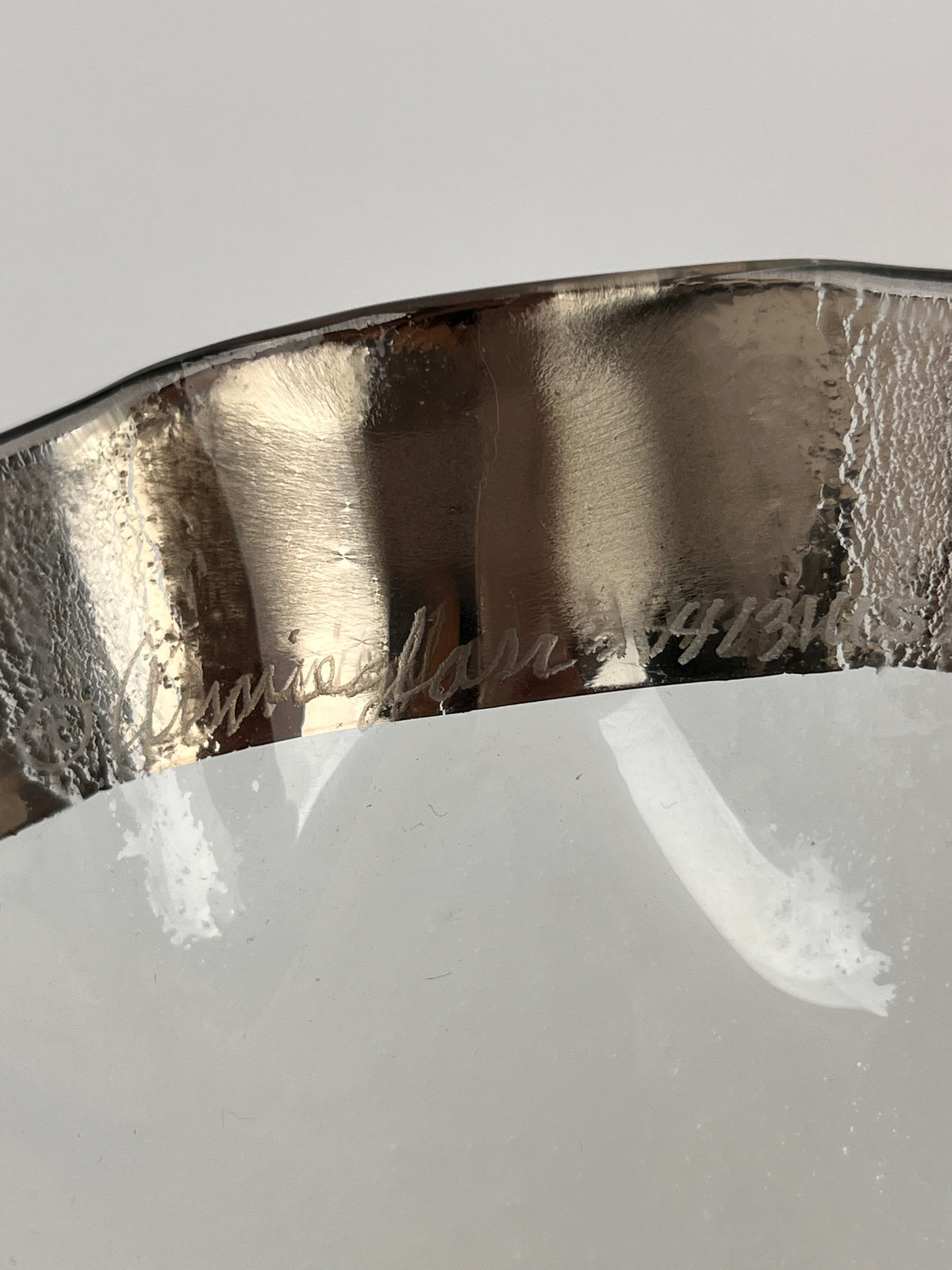 Annieglass Platinum-Rimmed Platter