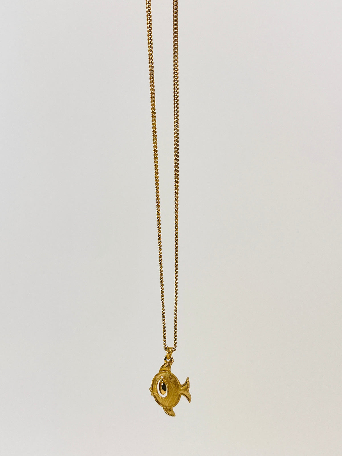 Vintage Fish Pendant Necklace