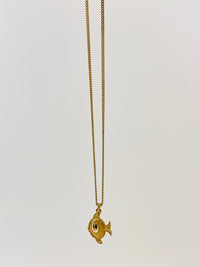 Vintage Fish Pendant Necklace