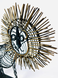 Vintage Wire Lion Sculpture
