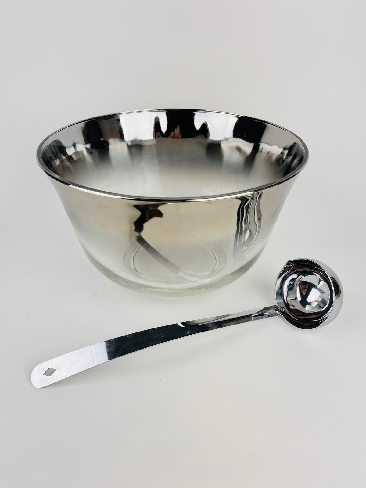 Mid-Century Modern Silver Fade Punch Set