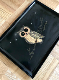 Vintage Mid-Century Owl Tray