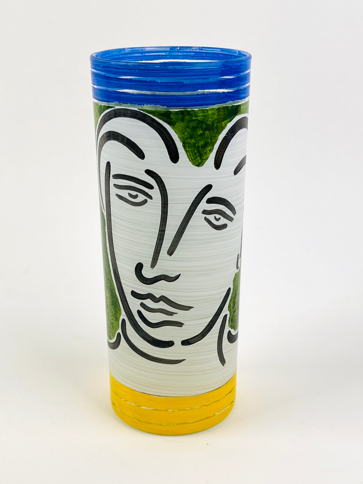 90s Hand-Painted Figurative Glasses