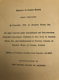 Etiquette, 1956, First Edition