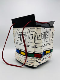 Postmodern Hand-Painted Bucket Bag
