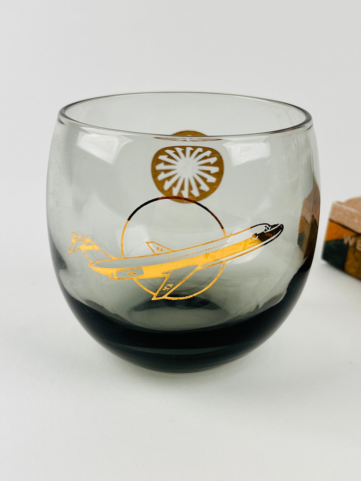 Vintage Smoked Airplane Glasses