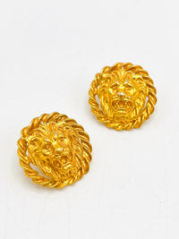 Vintage Lion Head Earrings