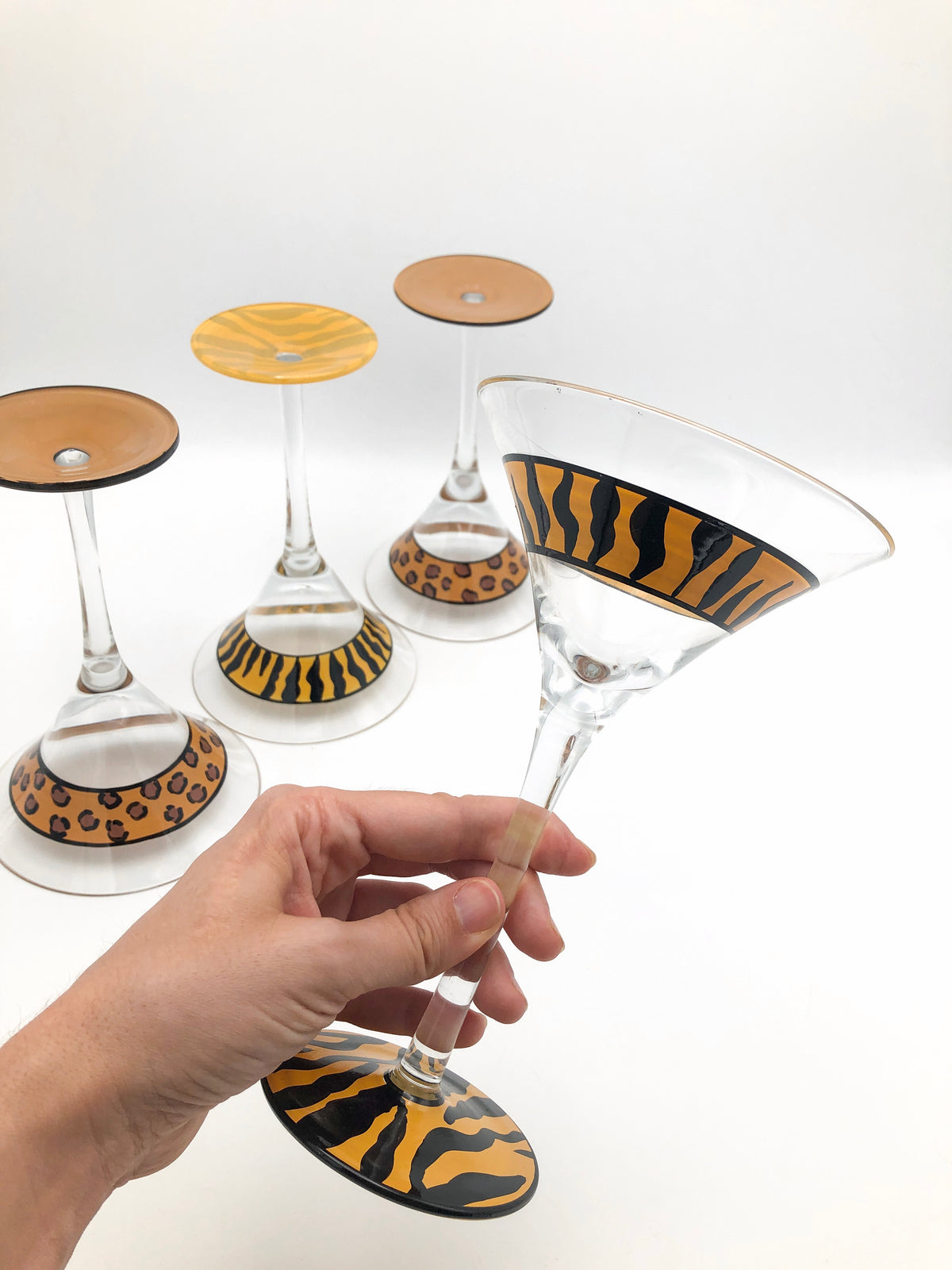 Animal Print Martini Glasses