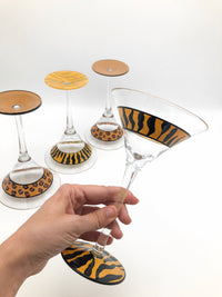 Animal Print Martini Glasses