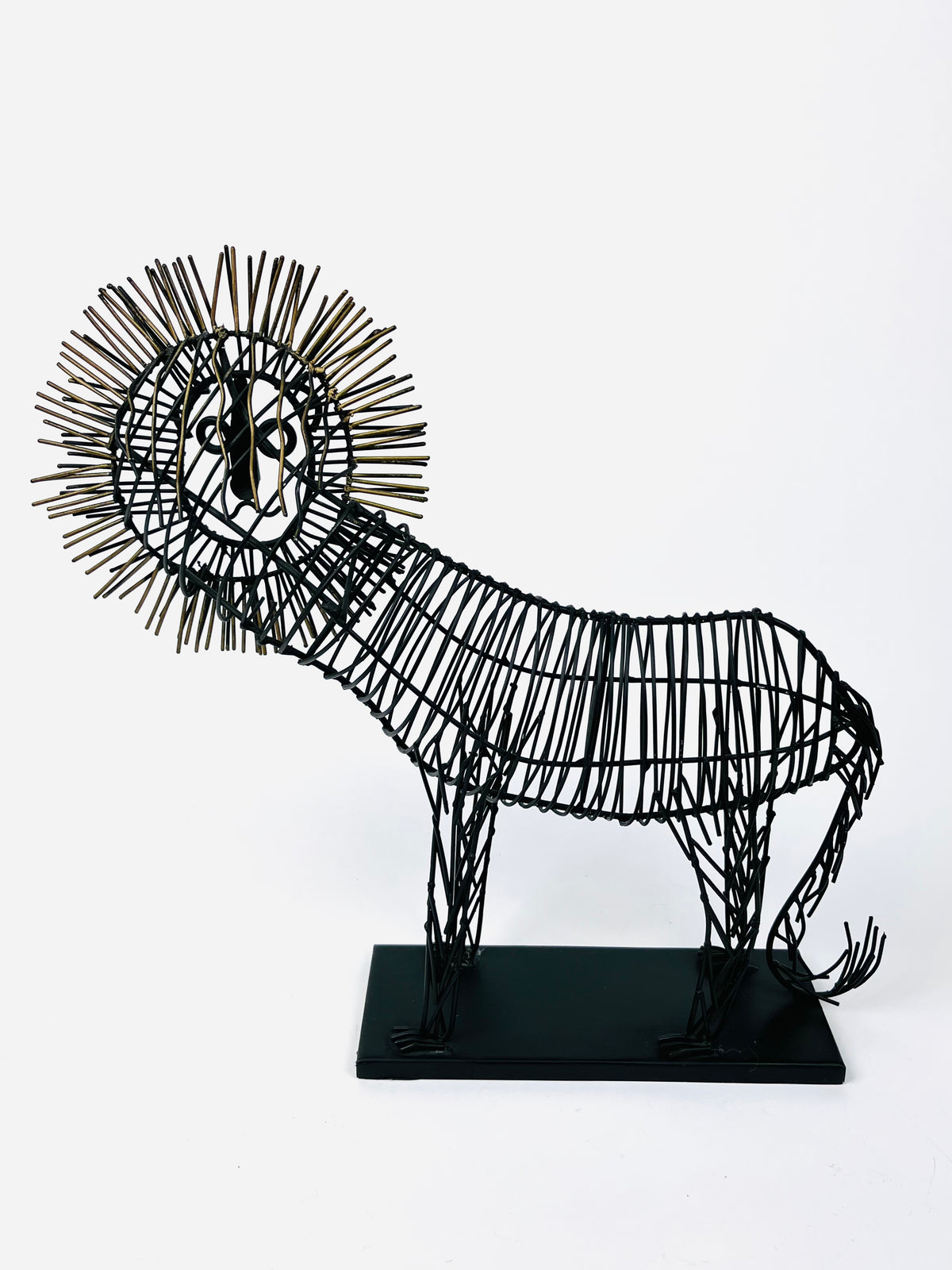 Vintage Wire Lion Sculpture