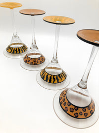 Animal Print Martini Glasses