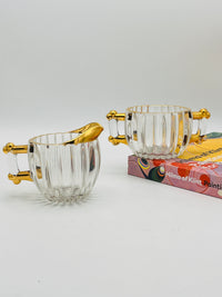 Vintage 22k Gold Plated Cream & Sugar Set