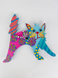Memphis Style Cat Clock