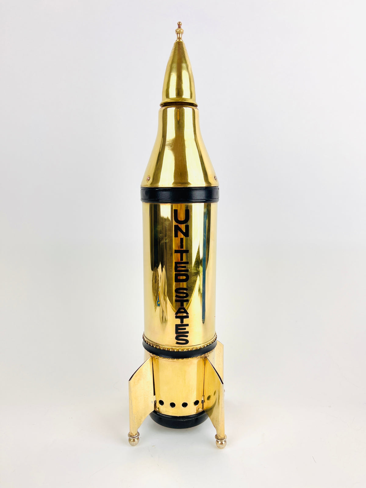 Mid-Century Musical United States Rocket Ship Decanter