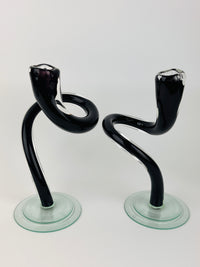 Blown Glass Interlocking Candle Holders