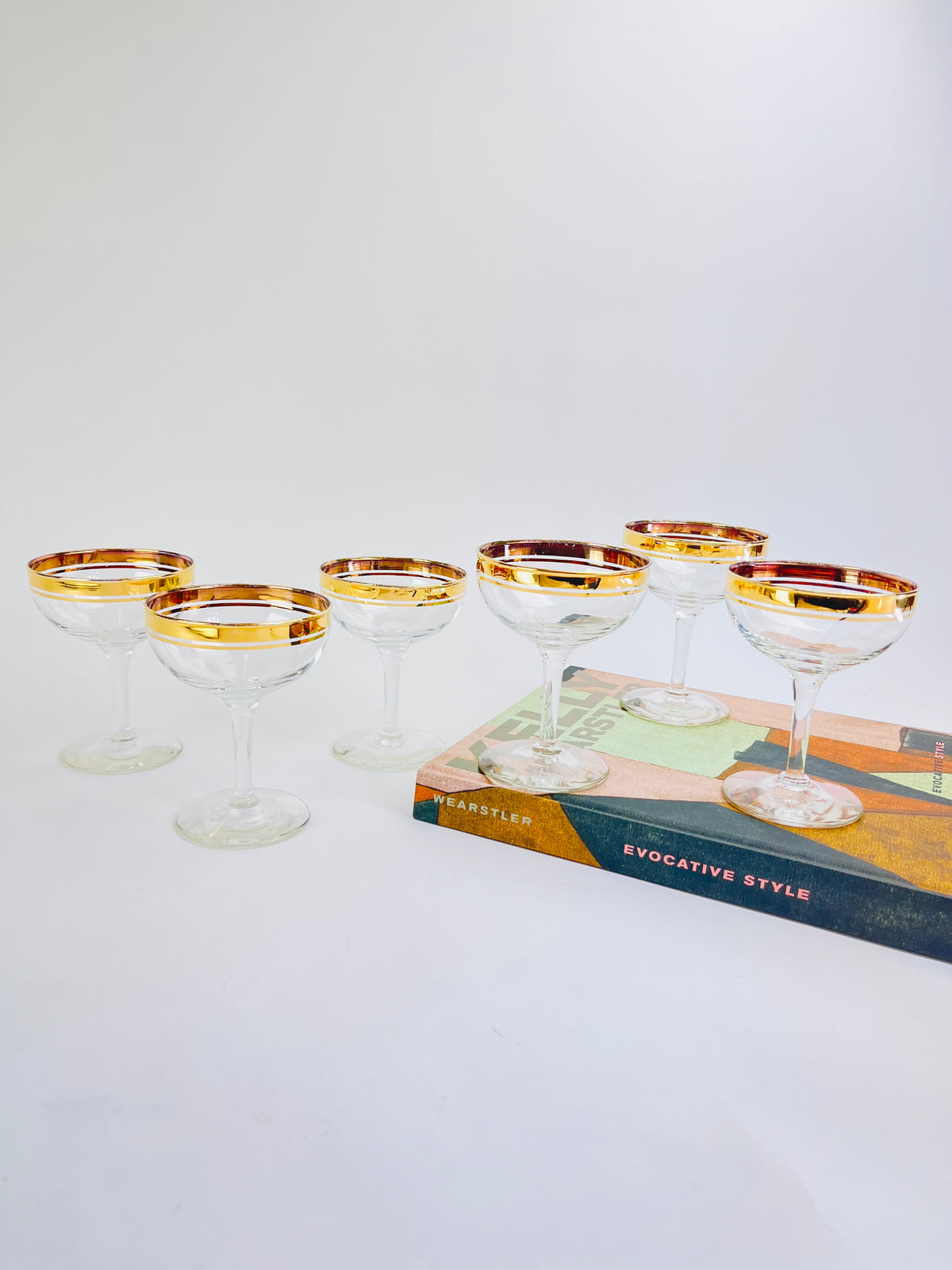 Vintage 22k Gold-Plated Coupes