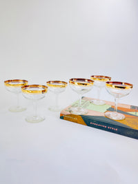 Vintage 22k Gold-Plated Coupes