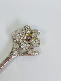 Rhinestone Flower Demitasse Spoons