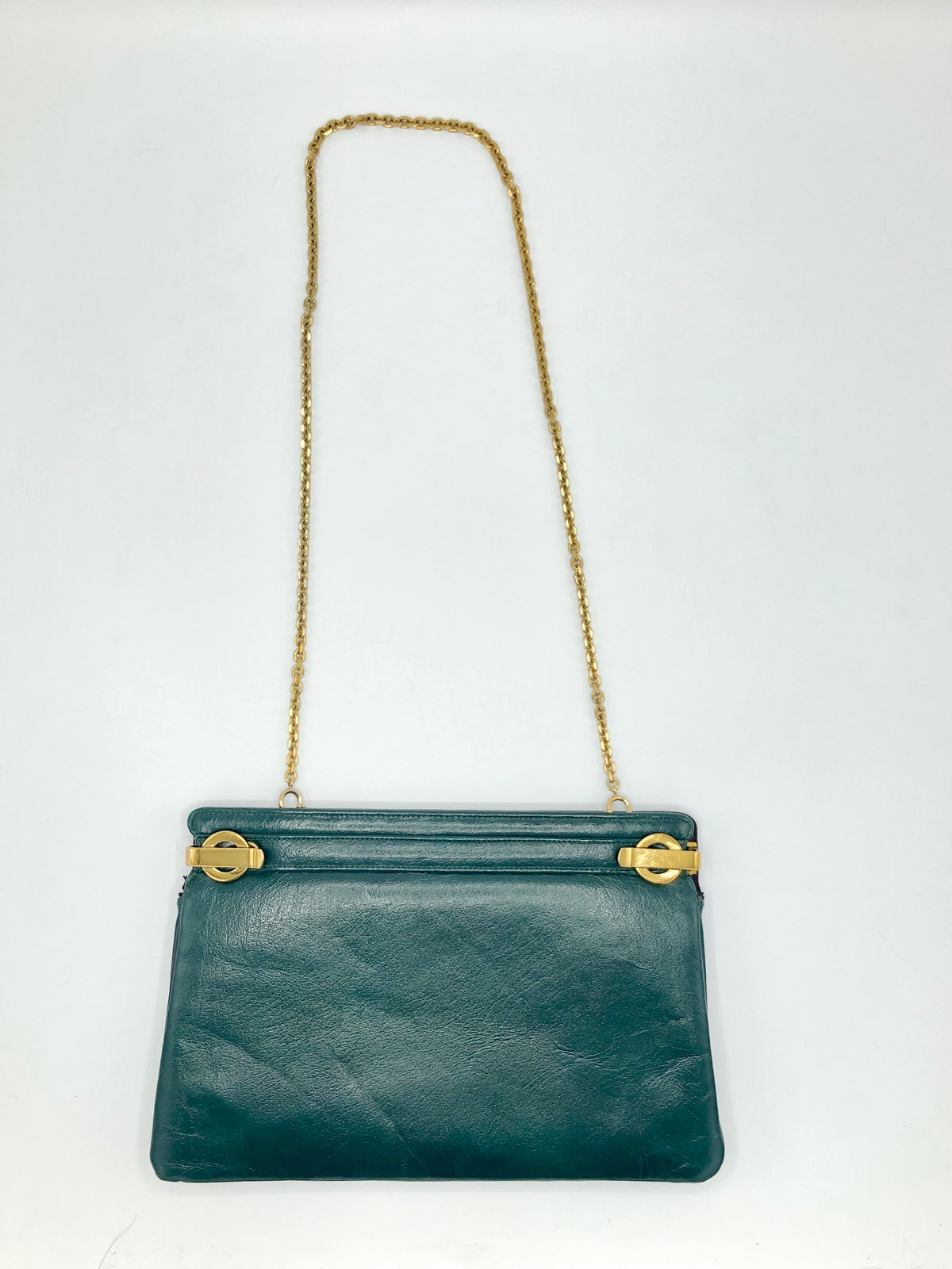 Vintage Green Leather Purse