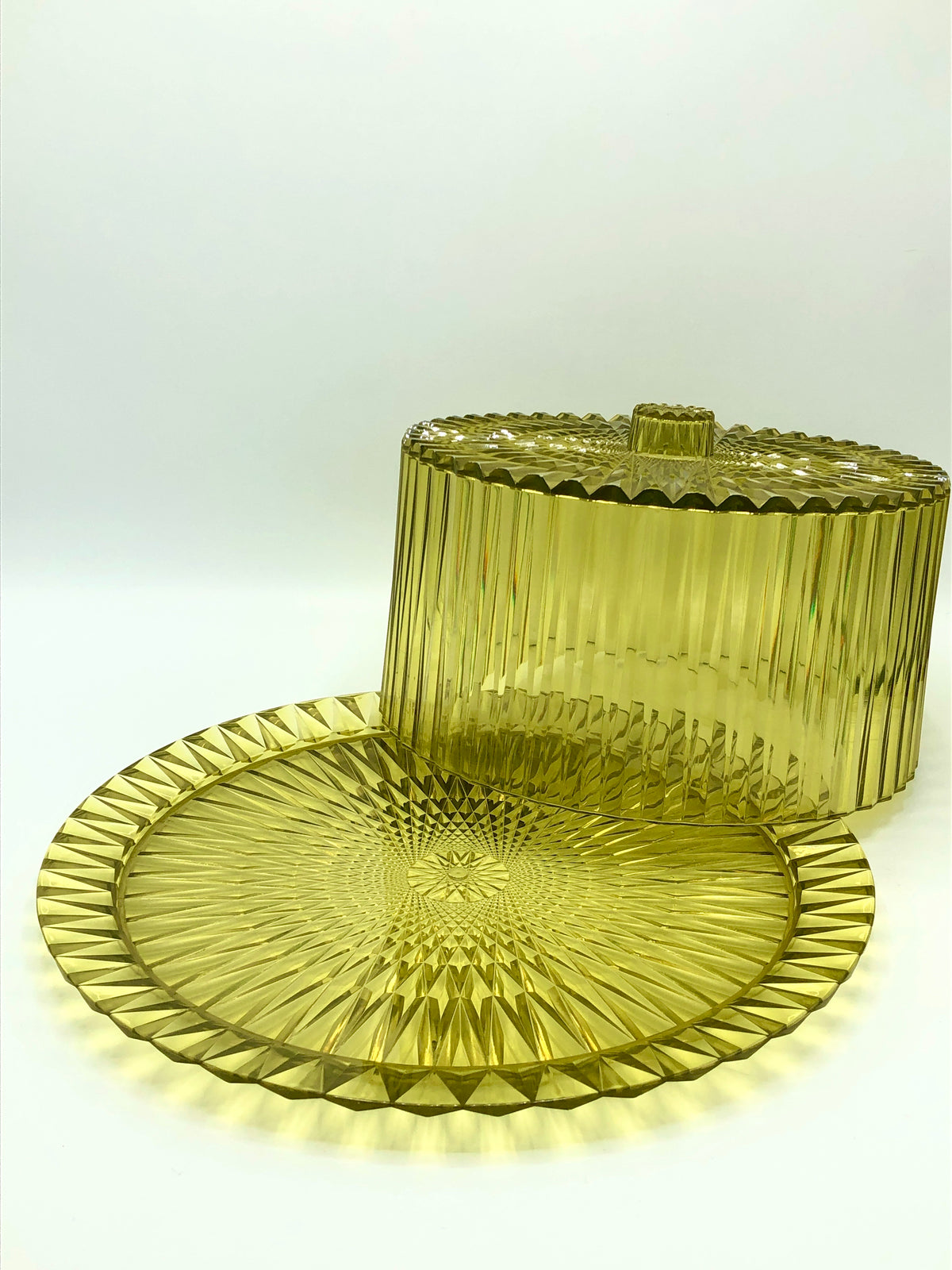 Vintage Chartreuse Cake Platter