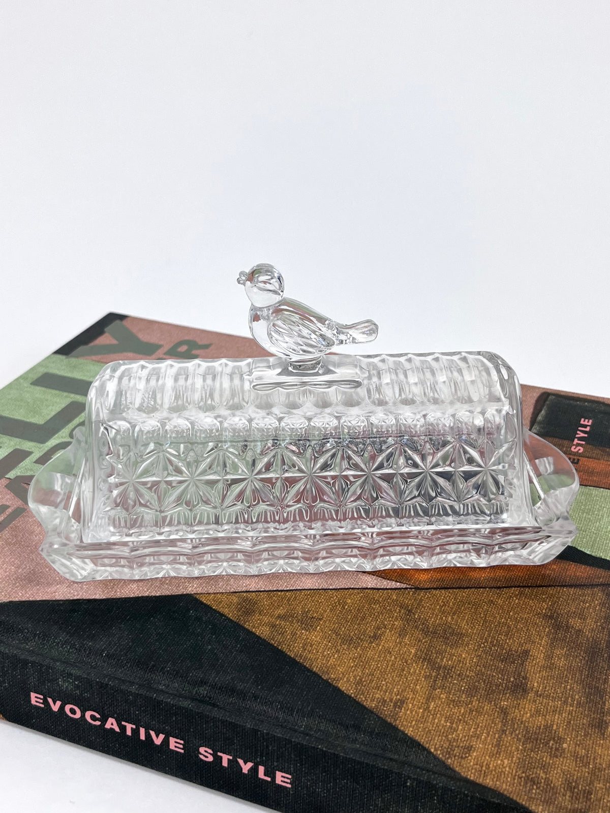 Vintage Bird Butter Dish