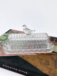 Vintage Bird Butter Dish