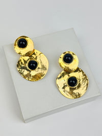 Vintage Hammered Disc Earrings