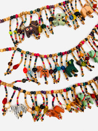 Vintage Carved Wood Animal Necklace