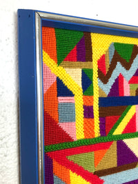 Geometric Framed Needlepoint Art