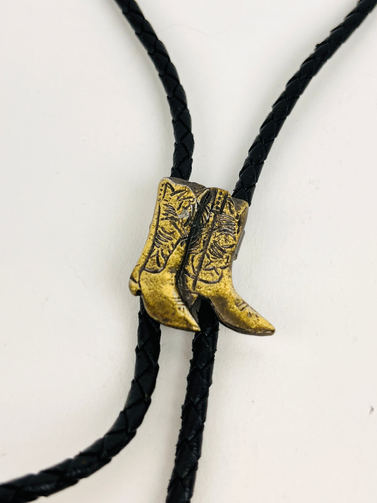 Vintage Western Boot Bolo Tie