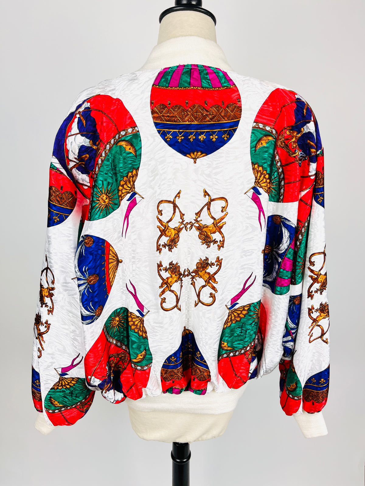 Vintage Satin Bomber Jacket