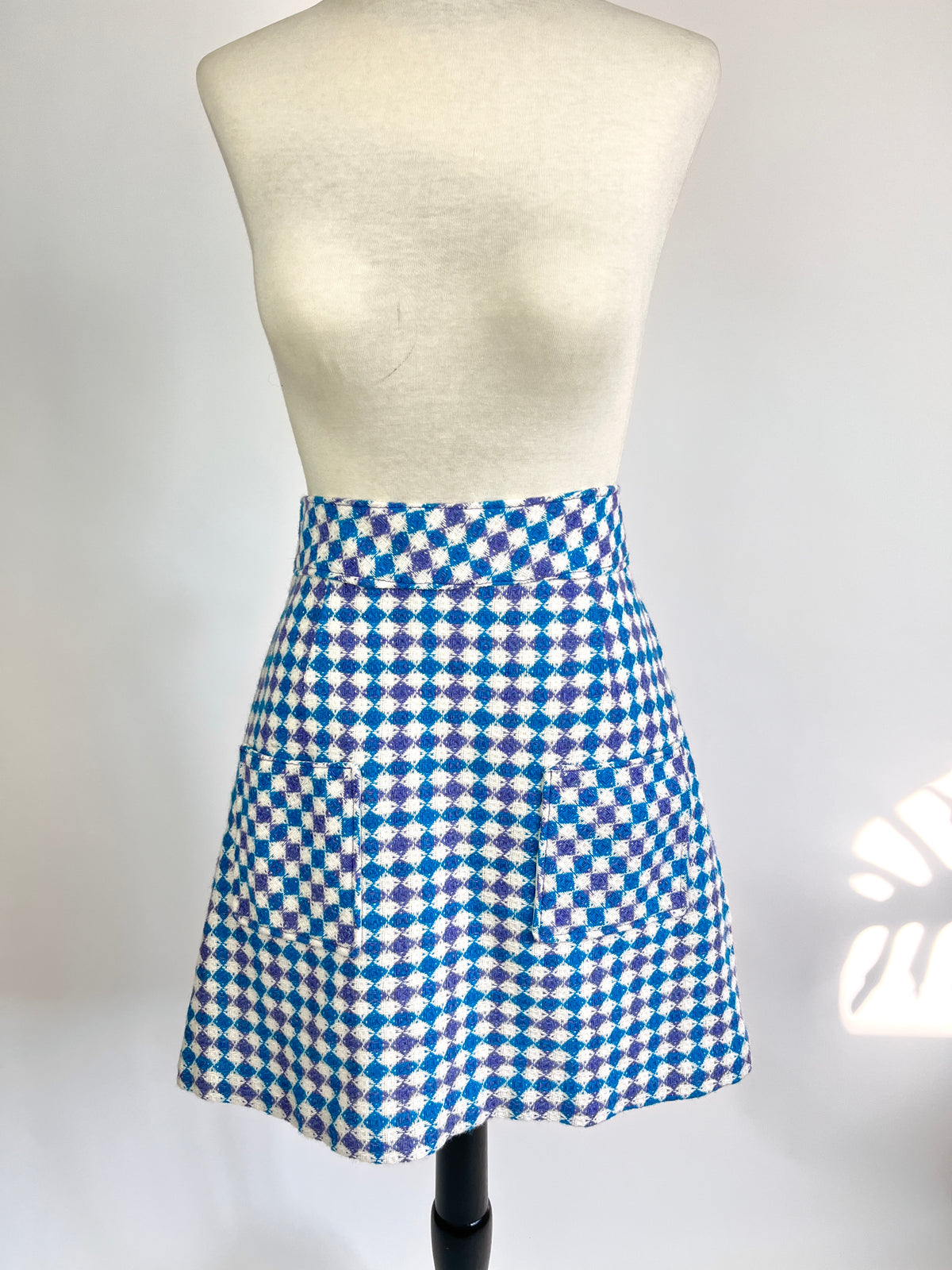 60s Checkerboard Mini Skirt