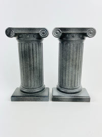 90s Postmodern Column Bookends with Secret Storage