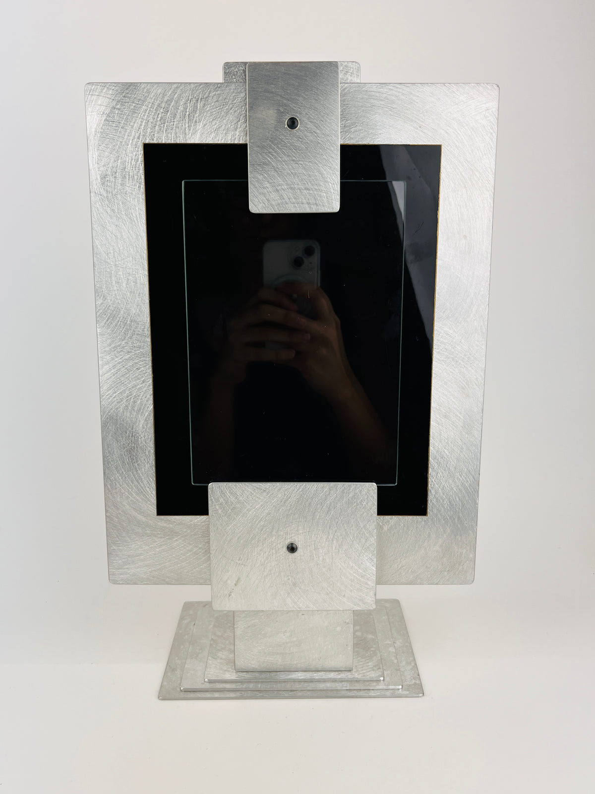 Vintage 90s Postmodern Metal Picture Frame