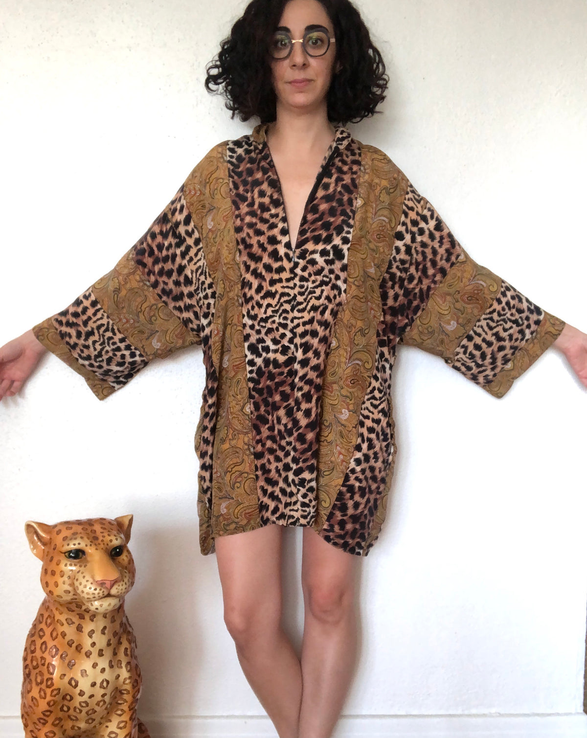 Vintage Animal Print House Dress