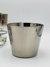 Vintage MCM Bar Set in Caddy