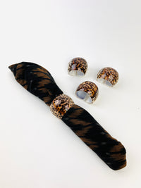 Vintage Tiger Cowrie Napkin Rings
