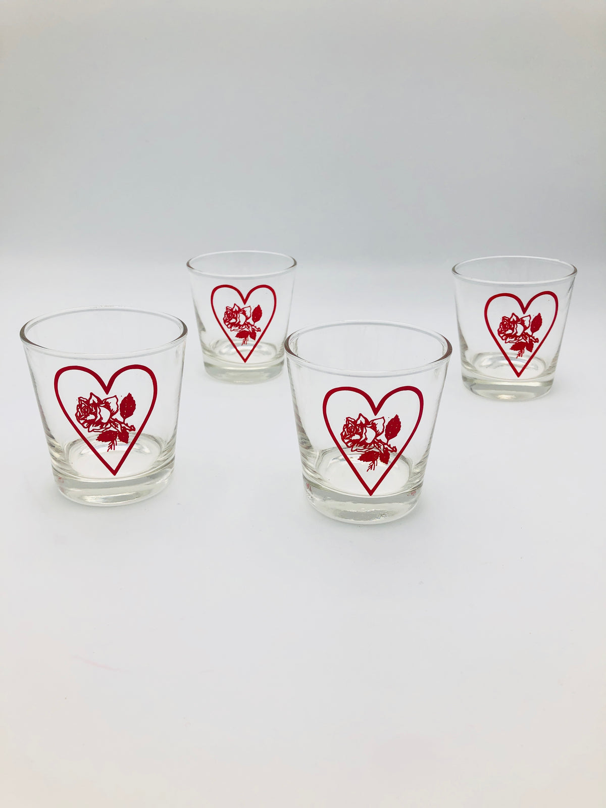 Vintage Rose + Heart Glasses