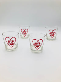 Vintage Rose + Heart Glasses
