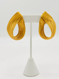 Vintage Woven Wire Mesh Earrings