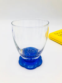 Vintage Blue Flower Base Glasses
