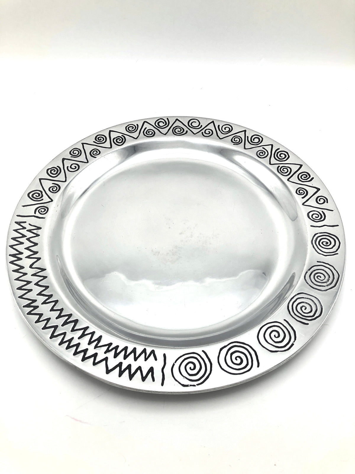 Postmodern Pewter Platter