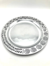 Postmodern Pewter Platter