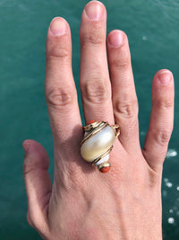 Seaman Schepps 14K Turbo Shell Ring