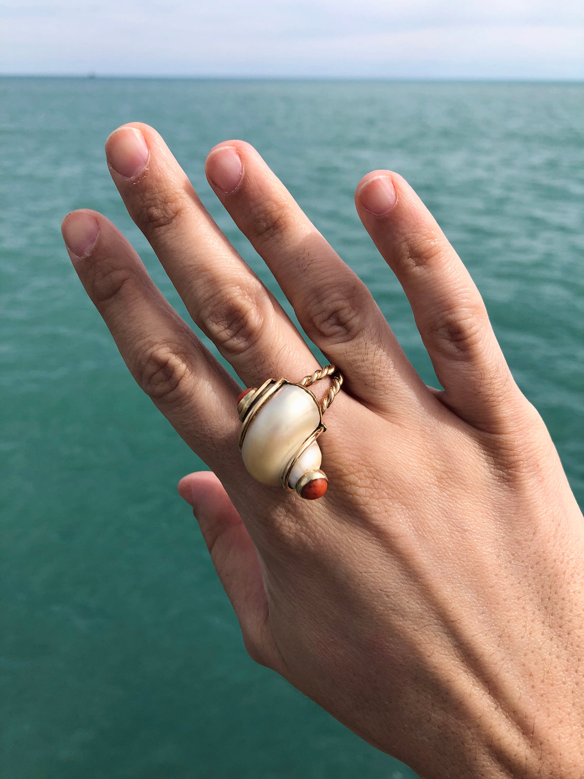 Seaman Schepps 14K Turbo Shell Ring