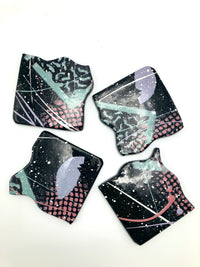 Vintage Postmodern Memphis Era Coasters by Rosalyn Tyge